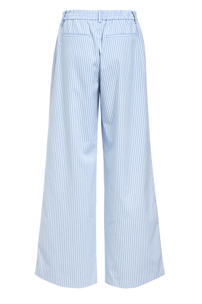 OBJLISA WIDE PANT AOP NOOS 23040544 Cloud Dancer/Cornflower Blue
